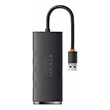 baseus lite series hub 4in1 usb to 4x usb 30 25cm black photo