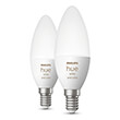 philips hue led lamp e14 2 pack 53w 320lm white color ambiance photo