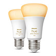 philips hue led lamp e27 2 pack set 8w 800lm white ambiance photo