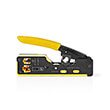 nedis ccgg89510bk crimp pliers cutting plier stripping rubber steel black yellow photo