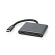 nedis ccgp64670bk01 usb multi port adapter usb c male 2x hdmi 010m black photo