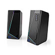 nedis gspr31020bk gaming speakers usb powered led volume con photo