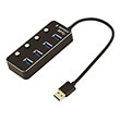 gembird usb 31 powered 4 port hub with switches black photo