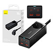 baseus gan3 pro 100w wall charger powerstrip 2xusb 2x type c cable black photo