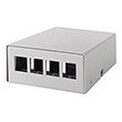 logilink np0092 consolidation 4 port desk wall dinrail mount grey photo