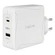 logilink pa0281 dual usb power socket adapter 1x usb c pd 1x usb a 100w white photo