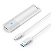 orico pwm2 wh ep m2 sata external drive enclosure usb c 5gbps silver photo