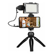 puluz live broadcast kit tripod mount led lamp microphone phone clamp photo