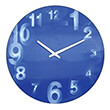 nextime clock 3077bl 3d 395cm wall blue white photo