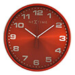 nextime clock 3053ro dash red 35cm wall red silver photo
