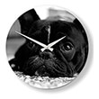 nextime clock b2001140 dog 43cm wall glas white black photo