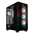 case kolink unity arena argb tempered glass midi tower black e atx 420mm with 4 argb fans photo
