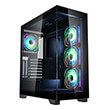 case kolink unity peak argb midi tower showcase black atx 400mm clearance with 4 argb fans photo