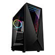 case kolink void rgb midi tower black tempered glass window photo