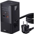 baseus charging station powercombo tower 100w 2x usb 2x type c 2x power sockets 15m black photo