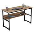 grafeio hm213102 melamini se karydi me mayro metalliko skeleto 120x50x75yek photo