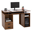grafeio melaminis status hm202603 walnut 120x55x76 ek photo