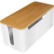 logilink kab0075 cable box 320x140x130 mm white with bamboo lid photo