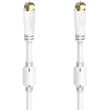 hama sat connection cable f plug f plug gold plated 15 m 100 db hama 205251 photo