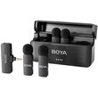 boya by v4 wireless 4 person 4 channel mini lavalier 35mm for camera 24ghz microphone photo