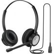 supervoice svc 122 professional hd call center headset dual with qd and mic w o bottom cable photo