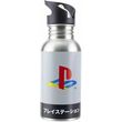 paladone playstation heritage metal water bottle with straw 480ml photo