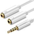 ugreen 35mm to 2 x 35mm audio splitter adapter av123 2in1 025m white photo