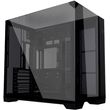 lian li o11 vision compact black black eatxunder 280mm atx 2 top panels 360aio tower pc case photo