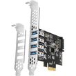 axagon pceu 430rs pcie adapter 4x usb30 uasp renesas 15 pin sata power supply photo