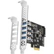 axagon pceu 43rs pcie adapter 4x usb30 uasp renesas 15 pin sata power supply dual power photo