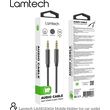 lamtech audiocable braided 1m 35mm to 35mm black lam445080 photo
