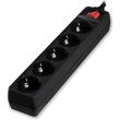 lamtech power strip with switch 5 outlets black 15m lam023749 photo
