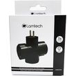 lamtech power socket splitter with 3 schuko outlets black lam023787 photo