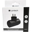 lamtech power socket splitter with 2 schuko outlets black lam023763 photo