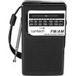 lamtech pocket radio with earphones jack black lam112556 photo