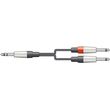 chord s6j 2m6j150 kalodio ixoy 63mm trs jack plug 2 x 63mm mono jack plugs 15m temaxio photo