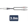 m6j 2r300 kalodio ixoy 63mm mono jack plug 2 x rca plugs 3m temaxio photo