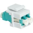 logilink keystone coupler fiber lc duplex multimode aqua white photo