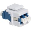 logilink keystone coupler fiber lc duplex singlemode blue white photo