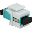 logilink keystone coupler fiber sc simplex mulitmode aqua white photo