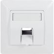 logilink keystone faceplate 45 for 1 module signal white photo