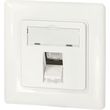 logilink keystone faceplate for 1 module german type pure white photo