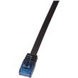 logilink patch cable flat cat5e u utp black 05m photo