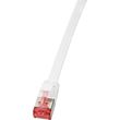logilink patch cable flat cat6a shielded 025m white photo