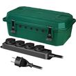 logilink outdoor power distribution box w 4 way outlet strip ip54 green photo
