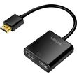 logilink hdmi splitter 1x2 port 4k 60 hz edid hdcp hdr cec ir downscaler 013 m photo