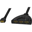 logilink hdmi switch 3 port bidirect 1x3 3x1 4k 30 hz cec pigtail photo