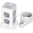 tessan 11 in 1 tower surge protector 8xschuko 2xusb 1xtype c 2m cable tps03 de c photo