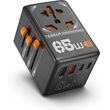 tessan gan universal travel adapter 2xusb 2xtype c max 65w ts wta03 photo