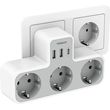 tessan 6 in 1 wall socket 3xschuko 2xusb 1xtype c ts 323 c photo